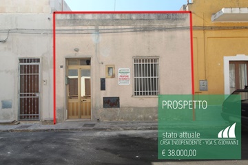 Casa indipendente al piano terra da ristrutturare